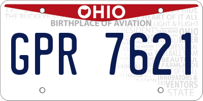 OH license plate GPR7621