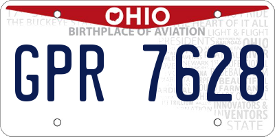 OH license plate GPR7628