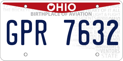 OH license plate GPR7632