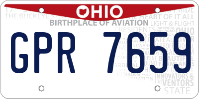 OH license plate GPR7659