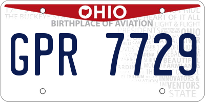 OH license plate GPR7729
