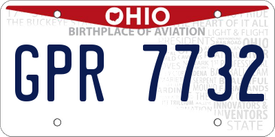 OH license plate GPR7732