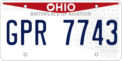 OH license plate GPR7743