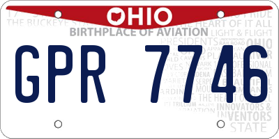 OH license plate GPR7746