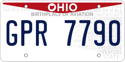 OH license plate GPR7790