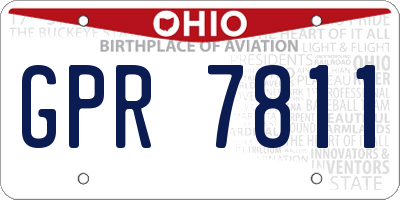 OH license plate GPR7811