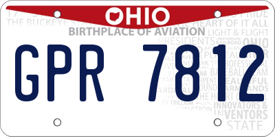 OH license plate GPR7812