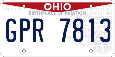 OH license plate GPR7813