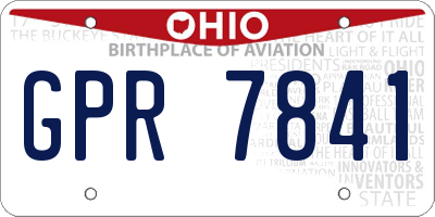 OH license plate GPR7841