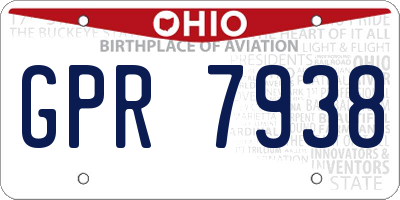 OH license plate GPR7938