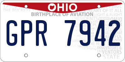 OH license plate GPR7942