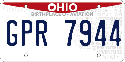 OH license plate GPR7944