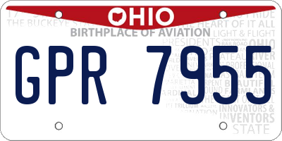 OH license plate GPR7955