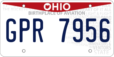 OH license plate GPR7956