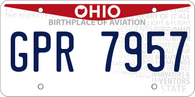 OH license plate GPR7957