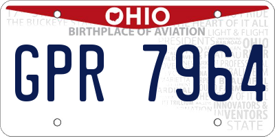 OH license plate GPR7964