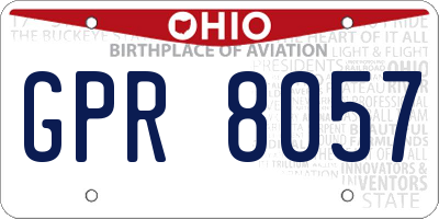 OH license plate GPR8057