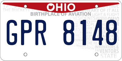 OH license plate GPR8148