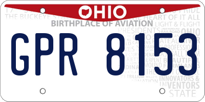 OH license plate GPR8153
