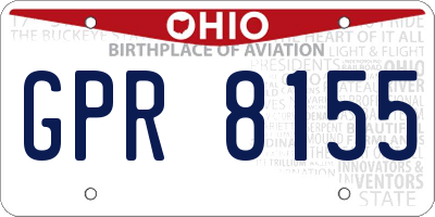 OH license plate GPR8155