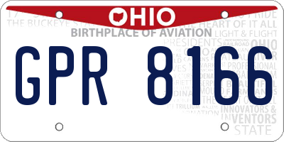 OH license plate GPR8166