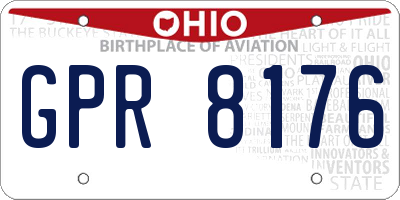 OH license plate GPR8176