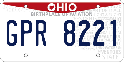 OH license plate GPR8221