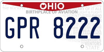 OH license plate GPR8222