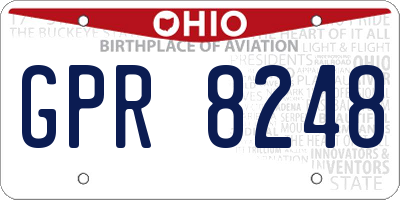 OH license plate GPR8248