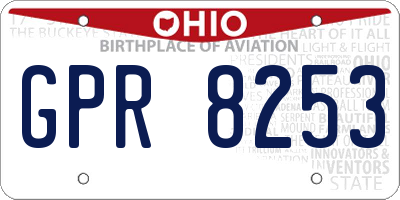 OH license plate GPR8253