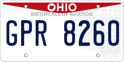 OH license plate GPR8260