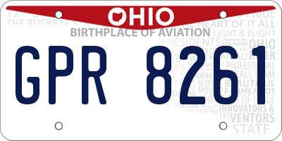 OH license plate GPR8261