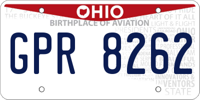 OH license plate GPR8262