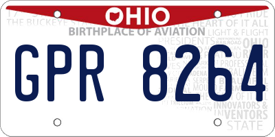 OH license plate GPR8264