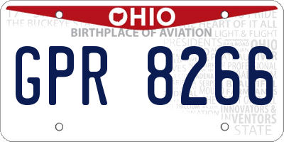 OH license plate GPR8266