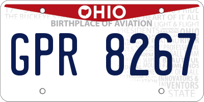 OH license plate GPR8267