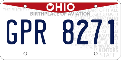 OH license plate GPR8271