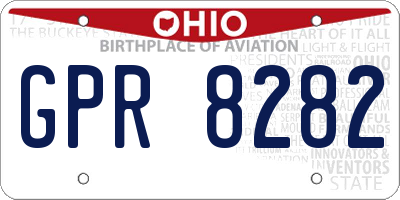 OH license plate GPR8282