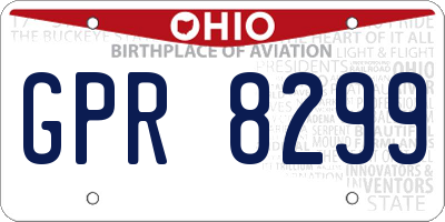 OH license plate GPR8299