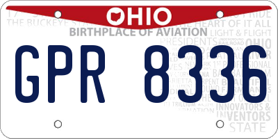 OH license plate GPR8336