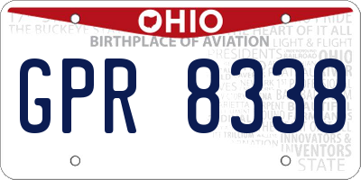 OH license plate GPR8338
