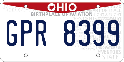 OH license plate GPR8399