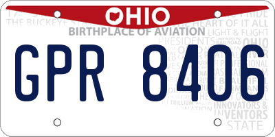 OH license plate GPR8406
