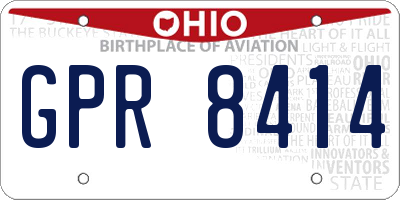 OH license plate GPR8414