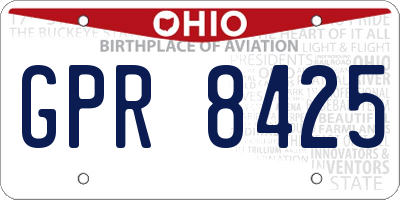 OH license plate GPR8425