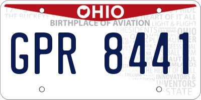 OH license plate GPR8441