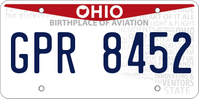 OH license plate GPR8452
