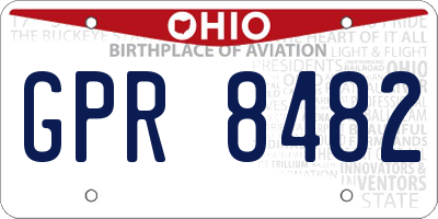 OH license plate GPR8482