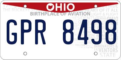 OH license plate GPR8498