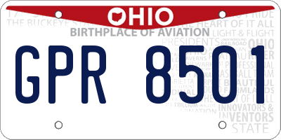 OH license plate GPR8501